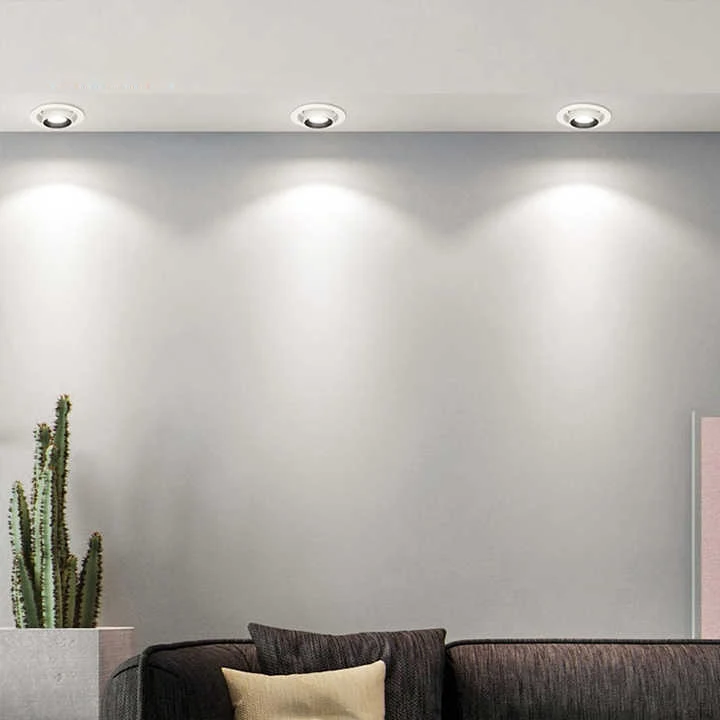 High quality Cob Embedded Ceiling Recessed adjustable beam angle Retrofit Down Light Projector Downlight