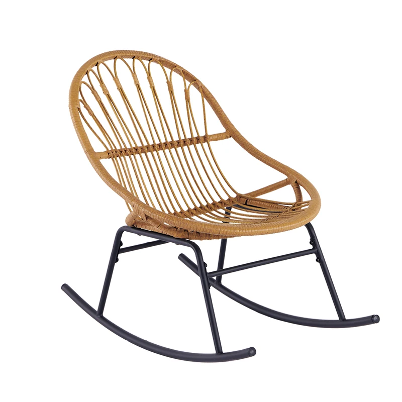 Garden patio balcony hand-woven PE rattan metal frame waterproof sturdy leisure outdoor chair