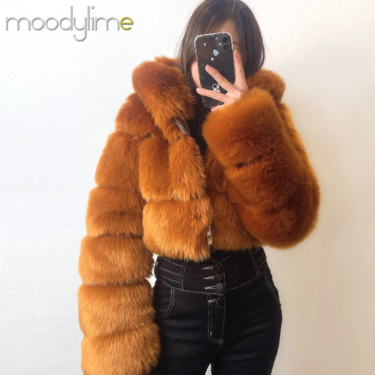 New Style Fashion Beauty Ladies Women Long Real Fox Faux Fur Coat