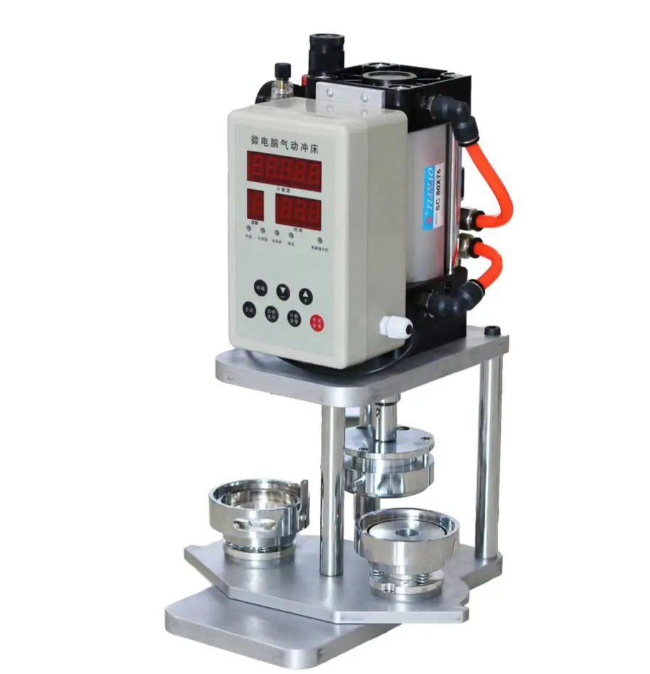 Semi Automatic Button Badge Machine Pneumatic Button Maker Machine Round Pin Button Making Press