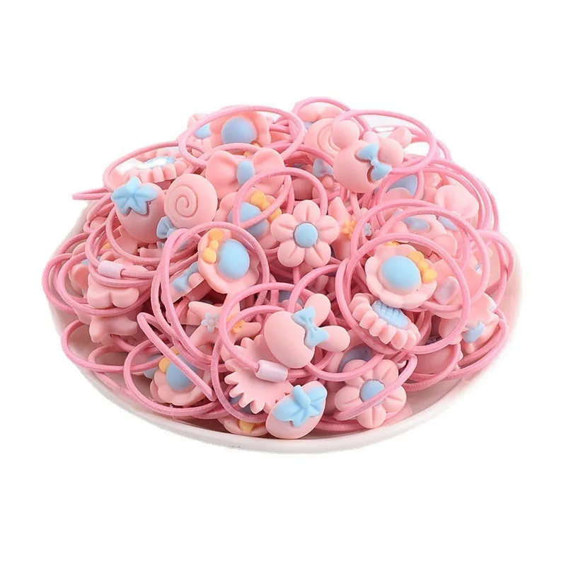 Elastics Cartoon Fruit Plaited Elastic Cartoon Hair Bands for Toddler Infant Teens