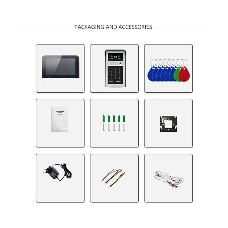 Wholesale High Quality 7 Inch Indoor Intercom Monitor Doorbell System 4-wire Video Door Phone Color Home Wifi System