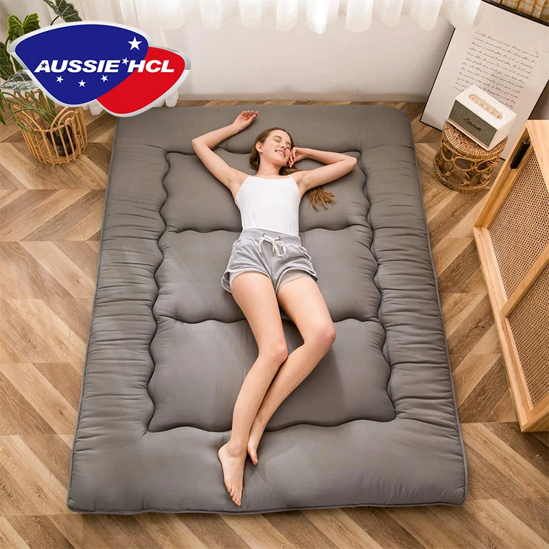 Manufacture customization hot selling camping travel japan futon tatami 2 portable folding brown color foam mattress topper