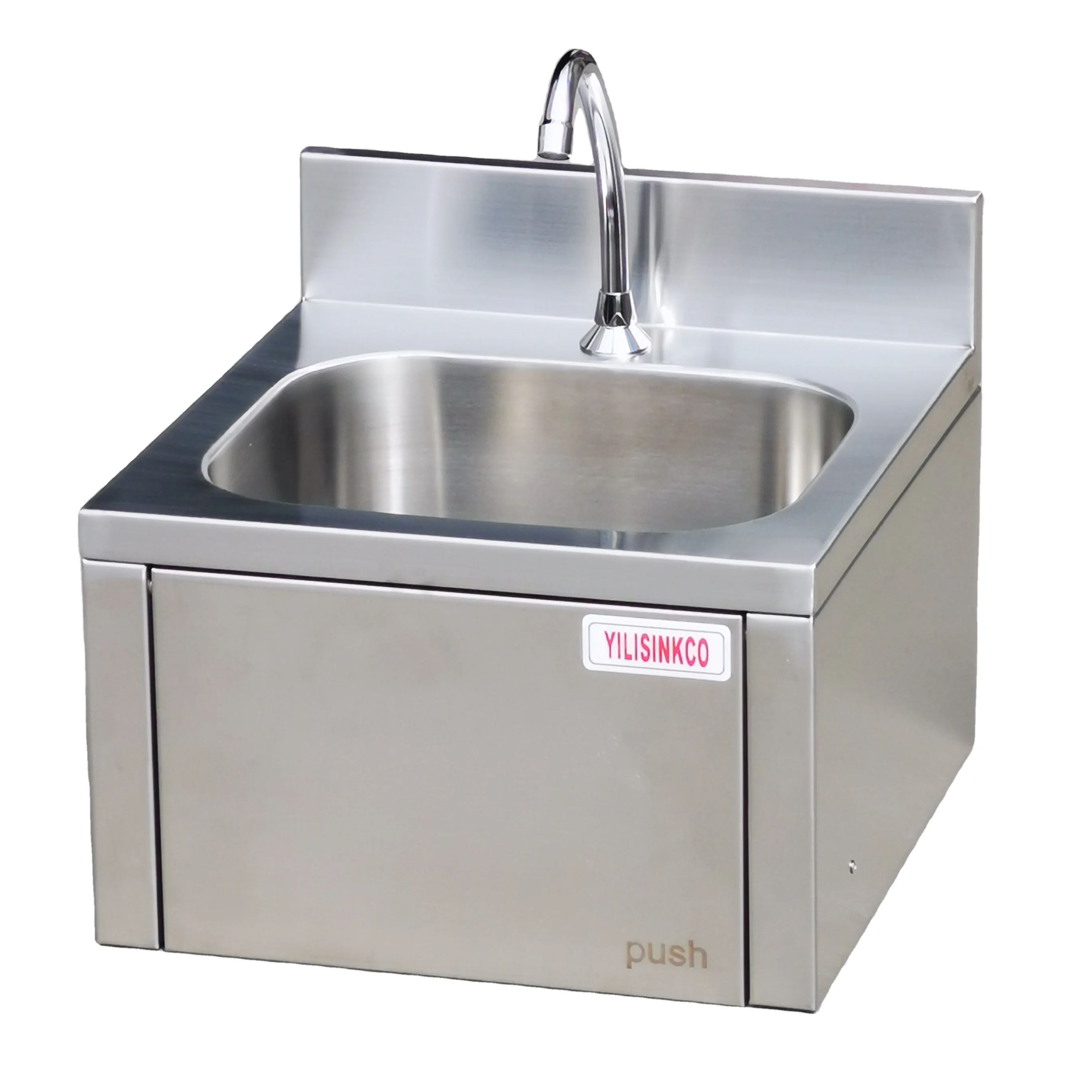 Commercial Surface Custom Handmade Knee Operated Stainless Steel  Hand Wash Sink