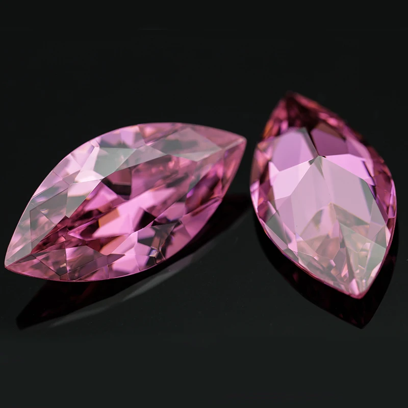 Лидер продаж розовый кубический цирконий класса ААА с огранкой маркиза камень фианитом по оптовой