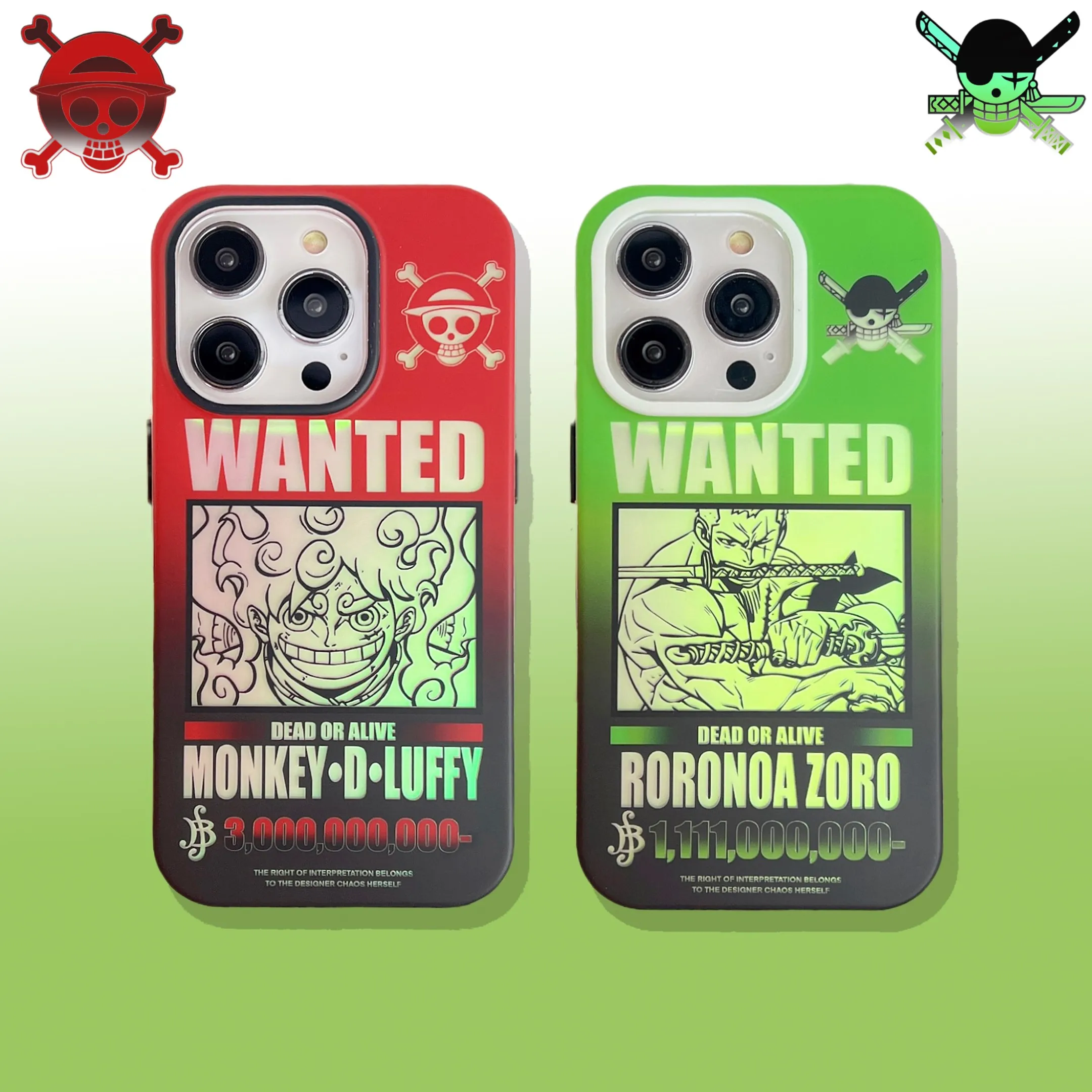 Kakashi Pain Anime Figure Luffy Gear 5 Matting Double-sided Coated Laser Phone Case Cover For iPhone 14 13 12 11 Pro Max