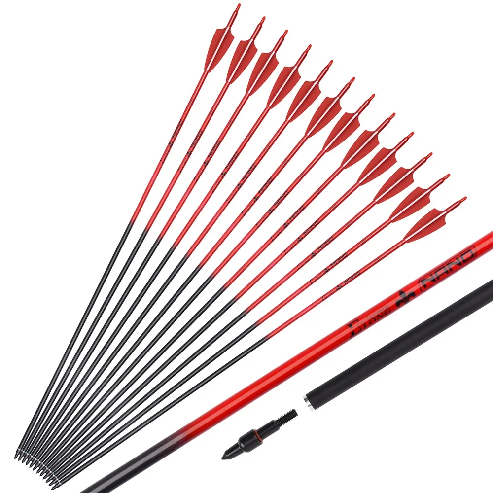 Elong Archery 30-Inch Targeting/Hunting Arrows Field Points Replaceable Tips for Recuve Bow & Compound Bow