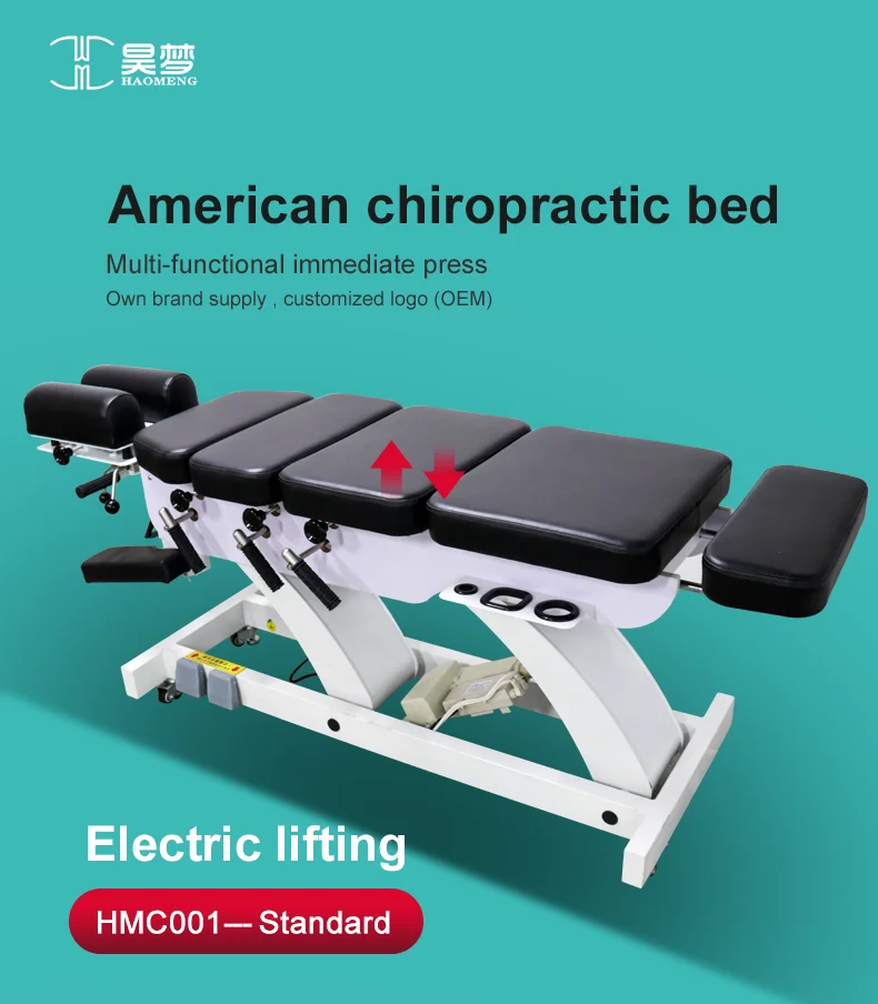 
Professional 4-Section Treatment Chiropractic Rehabilitation Bed massage table Physical Therapy Lumbar Cervical massage 