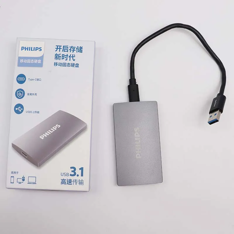 Philips Original portable external hard drive disk 120GB 240gb 480GB 512gb 1TB 2TB solid state drive ssd external hard drive