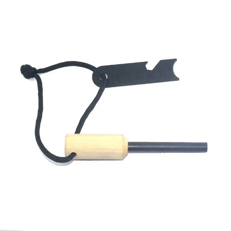 Outdoor Emergency Camping Fatwood Fire Starter Survival Kit with Pocket Bellow Whistle