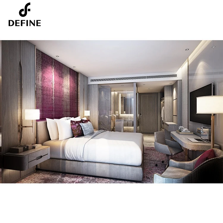 Роскошный проект 4 5 звезд современный дизайн и индивидуальный современный комплект мебели для спальни в отеле