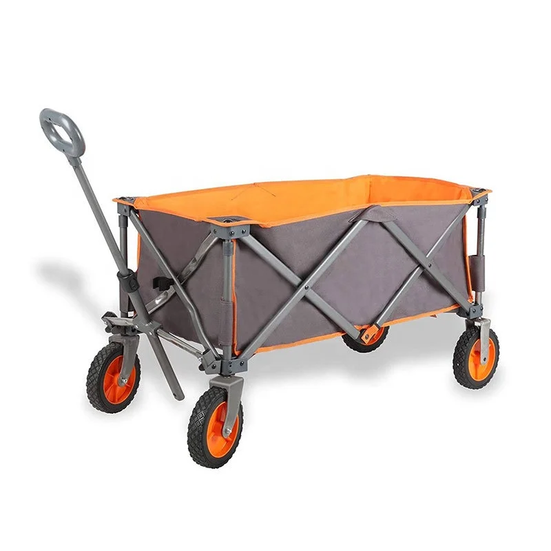 Heavy Duty Collapsible Foldable Cart Outdoor Utillty Wagon Trolley For Camping