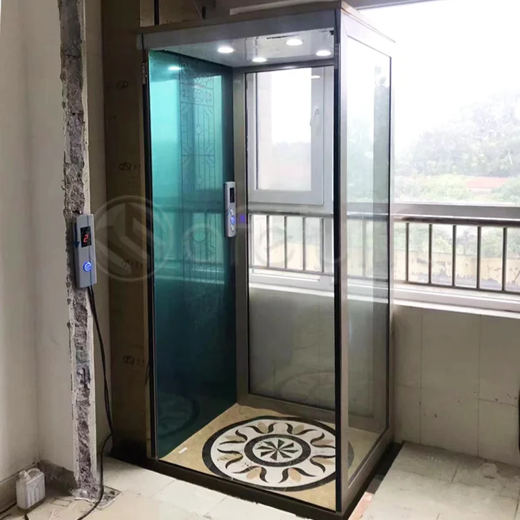 SAFELY LIFT Indoor Outdoor Residential Hydraulic Compact High Rise Elevator Lift Glass Home Elevator
