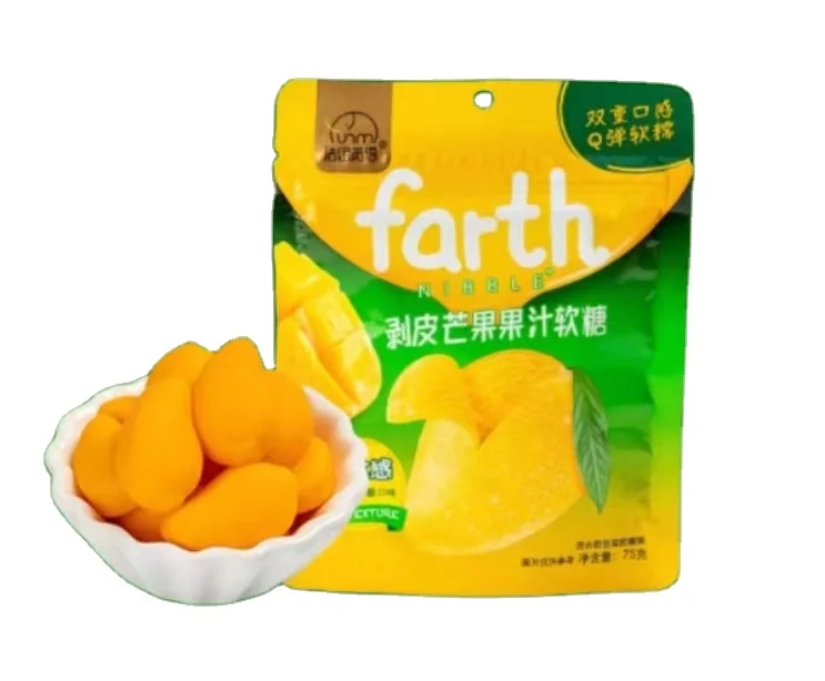 Wholesale Candy Peeling mango fudge mini mango shape jelly soft gummy candy