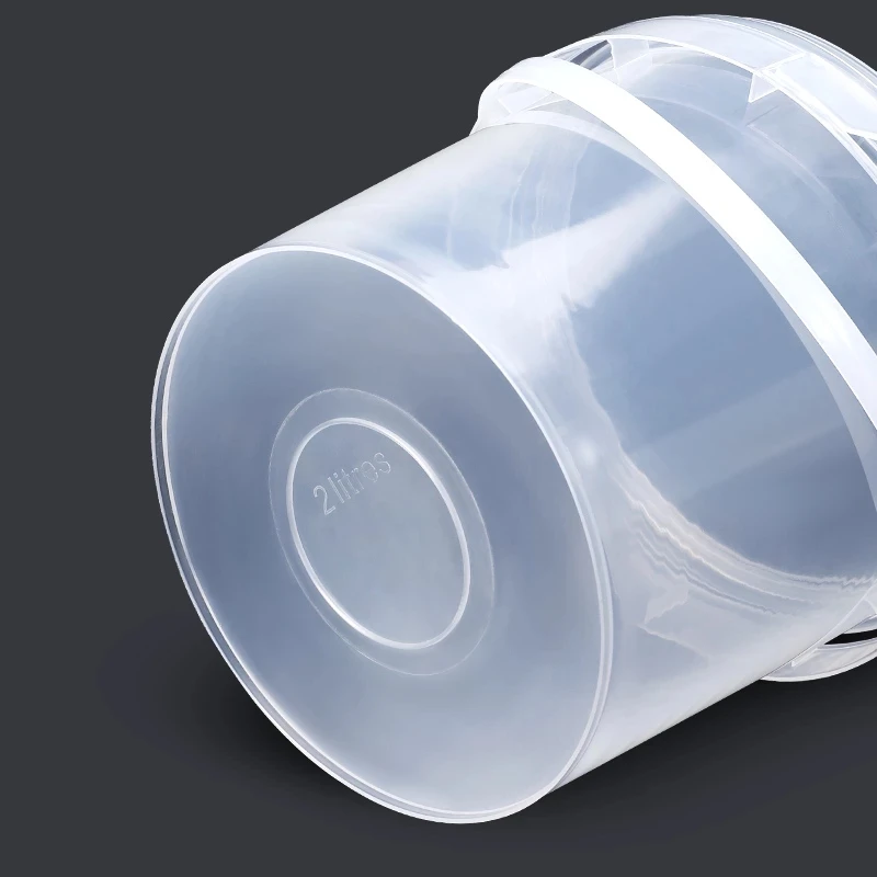 Empty 500ML Round Plastic Bucket Food Grade Packaging bottle Ice Cream Honey Storage Containers 10PCS
