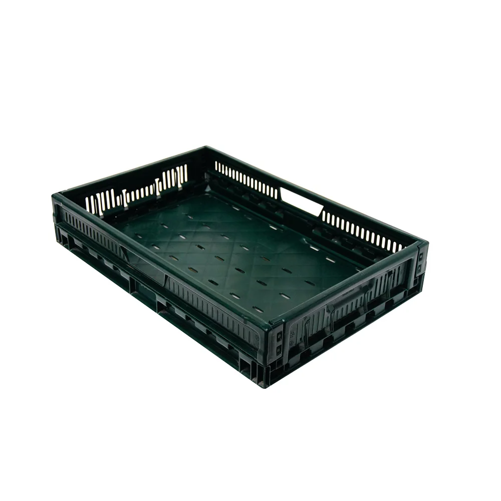 Logistic Shipping Durable Fruit Vegetable Use Stacked Folding Pallet Box Custom Folding vented plastic bulk container