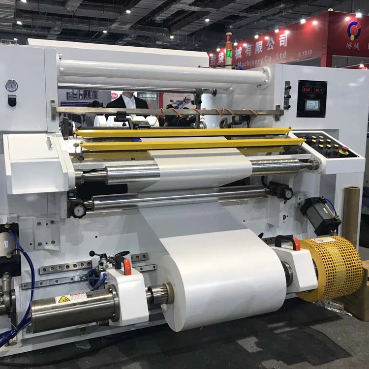
Fully automatic high speed servo motor drive paper plastic film slitting and rewinding machine 