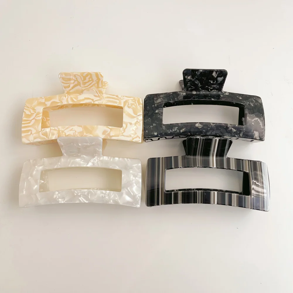 13.5CM XXXL Luxury Extra Large Cellulose Acetate Claw Clip Oversized Mega White Shell Hair Claw Camp Hairgrip Clips