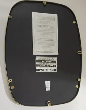 Оптовая продажа, тяжелые настенные зеркала 18x24 дюйма из золотистого металла