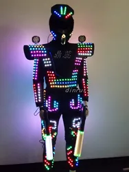 LED Lighting Robots Costume  LED light programming clothing armor robot full color laser light costumes
