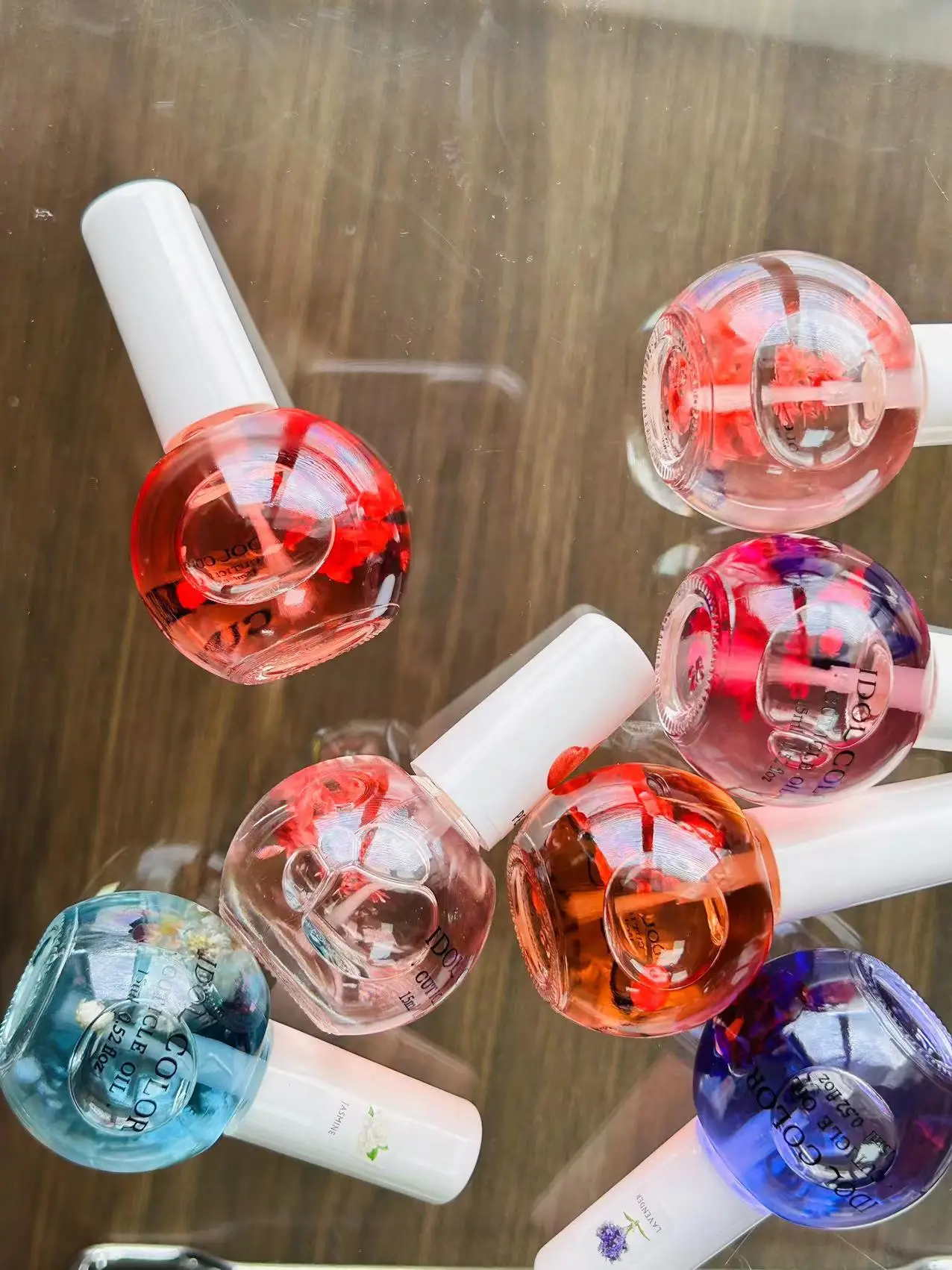Beauty Care Cuticle Oil Repair Nail Salon Fruits Cuticle Revitalizer Oil Pen Nail Care Polish Serum Nail Art Gel with Dry Flower