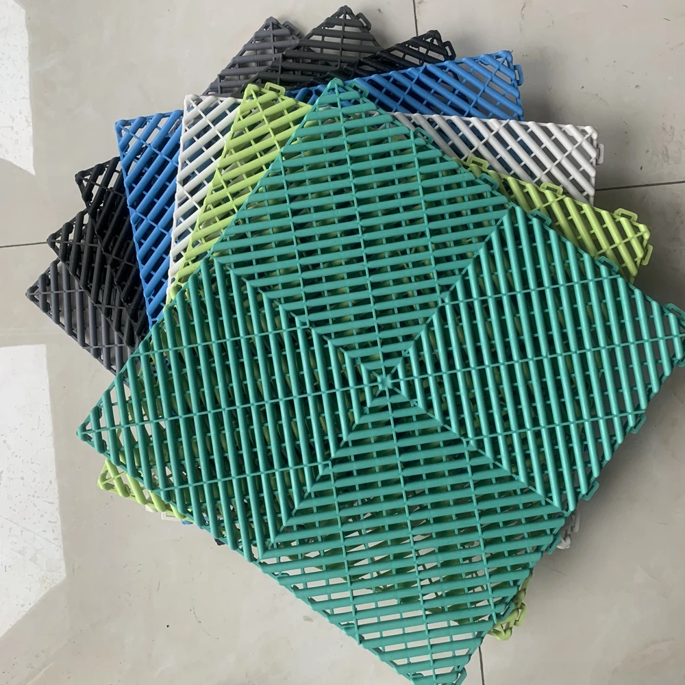 Heavy Duty Vinyl Plastic PVC Interlocking Flooring Tile Garage Workshop Warehouse Gym Showroom for heavy duty area