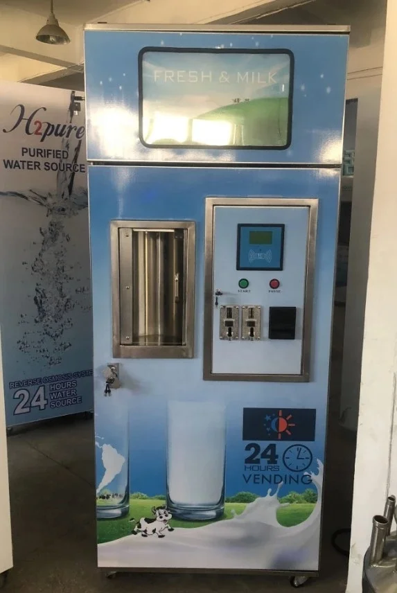 fresh and raw milk atm machine vending vendor for shopping mall and hospitals