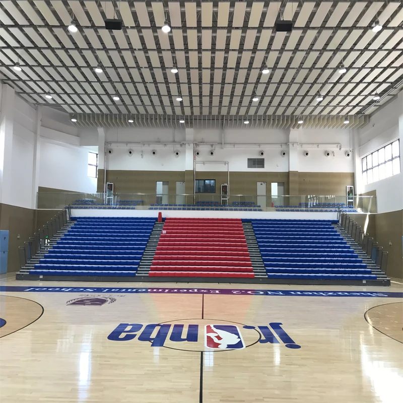 Retractable Bench Bleachers Stadium Bench Seat Chair Indoor Gym Bleachers Manufacturers Telescopic Bleachers Plastic Seating