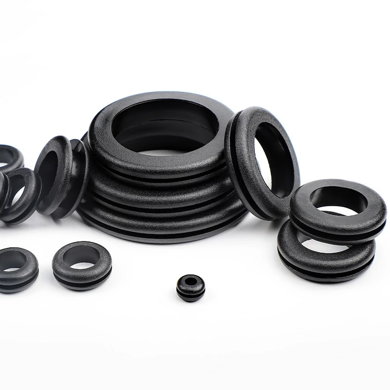 Customized NBR/SIL/FKM/CR Abrasion Resistance High Temperature Resistant Cable Sealing Grommet Rubber Grommet