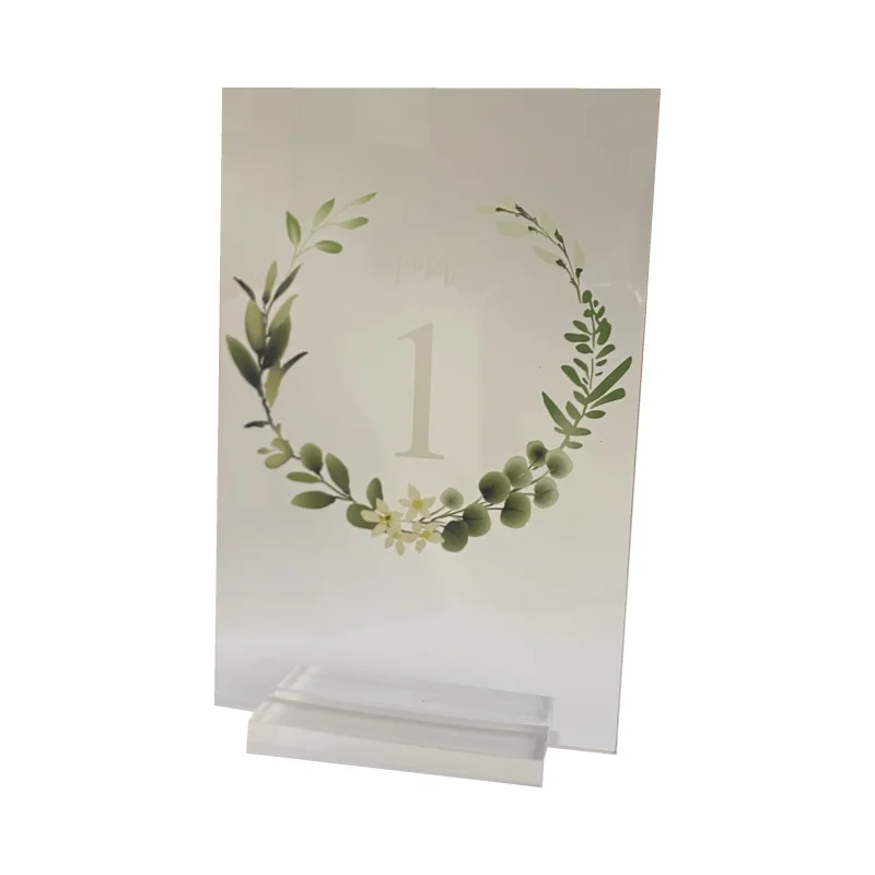 2024 Factory Direct Sale Super Quality Customized Design Digital Printing Clear Acrylic Sign Table Numbers For Stores Decoration
