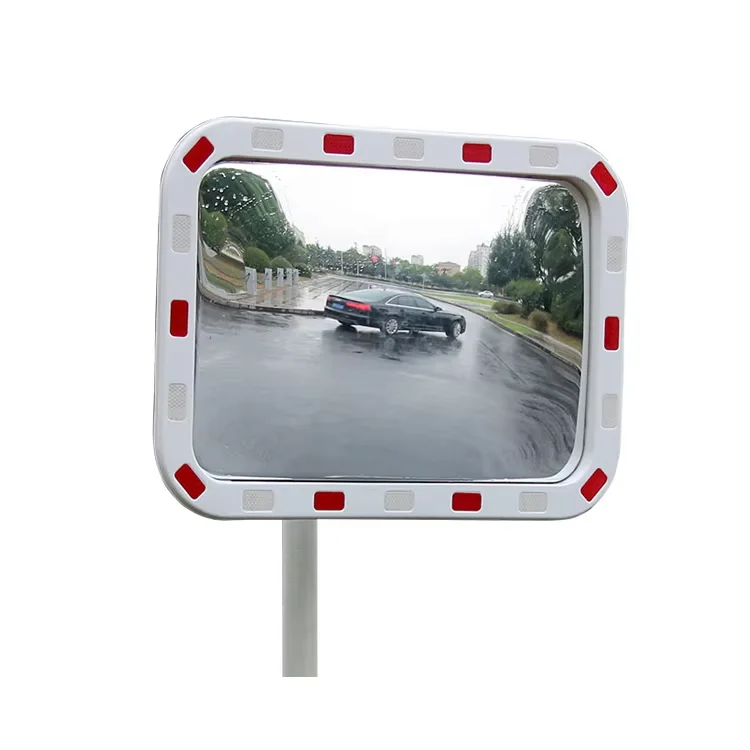 Bus Driveway Rectangular Traffic Mirror Square Reflective Convex Acrylic