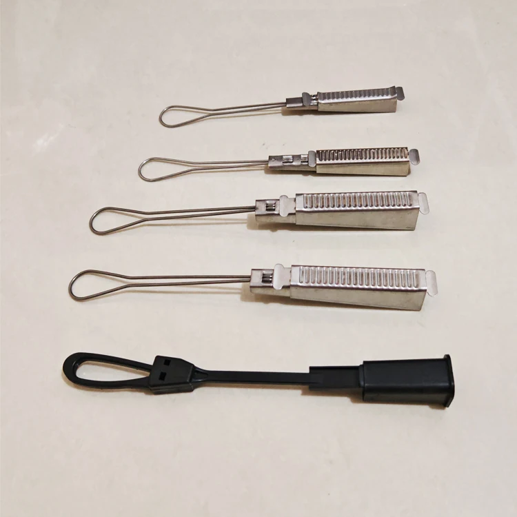 Adjustable High Tension Optical Fiber Ftth Cable Stainless Steel Drop Wire Clamp