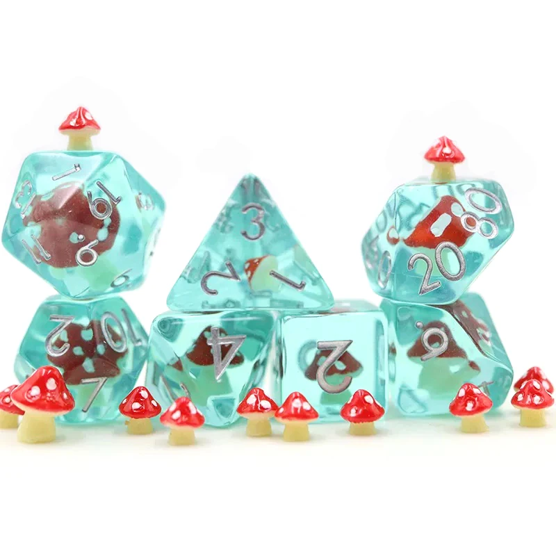 16mm Custom mushroom dice Dnd Polyhedral resin dice