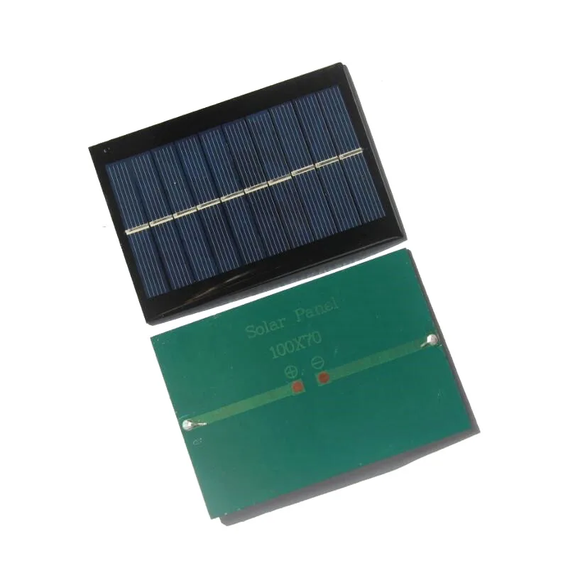 Top Sale 5V Micro Solar Panels 1W Mini Solar Cells Epoxy Solar Plate DIY Small Solar Power Projects Toys 100*70MM