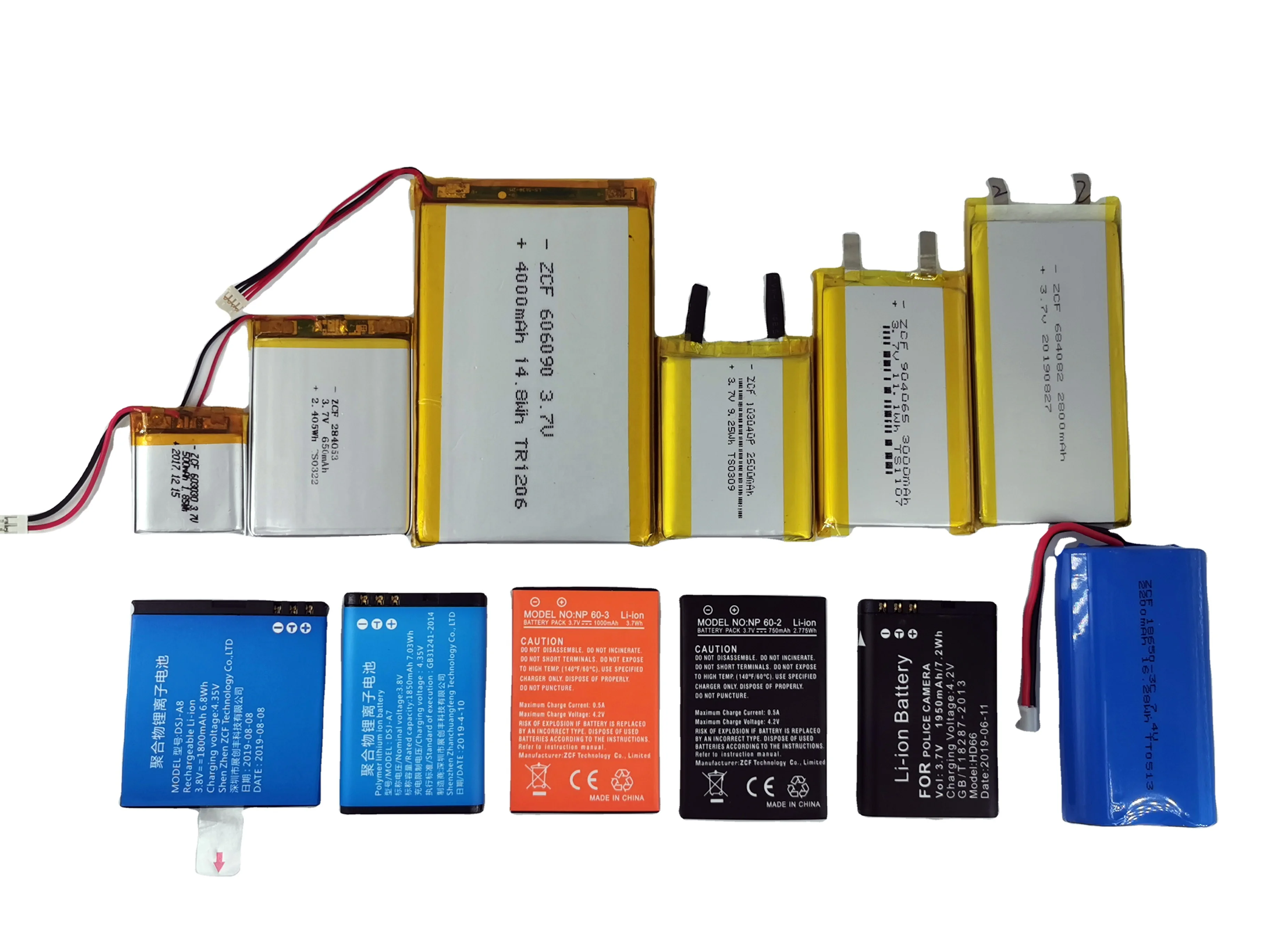 KC Approved ZCF 701944 3.7V 650mAh Lithium Polymer Battery Cell Pack for Smart Watch