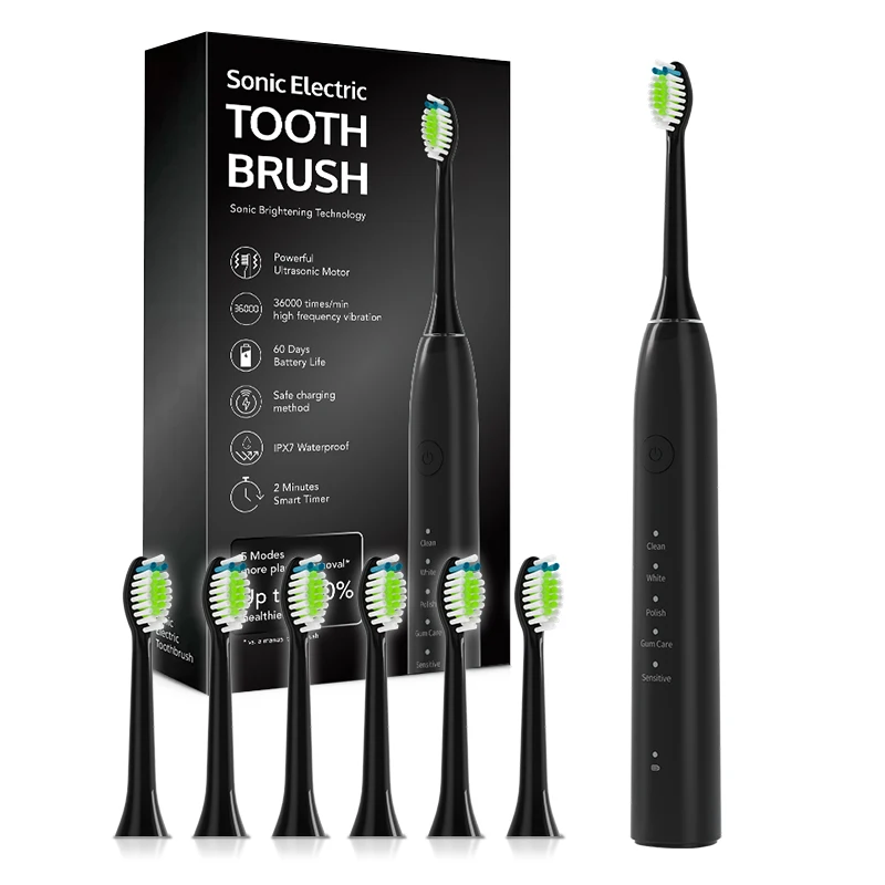 2024 Sonic Travel Type Usb Rechargeable Dupont Heads Electric Toothbrush For Adult