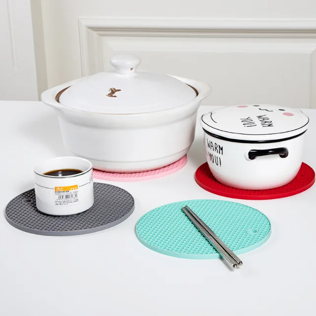 high quality heat resistant silicone hot pot holder silicone thermal pad