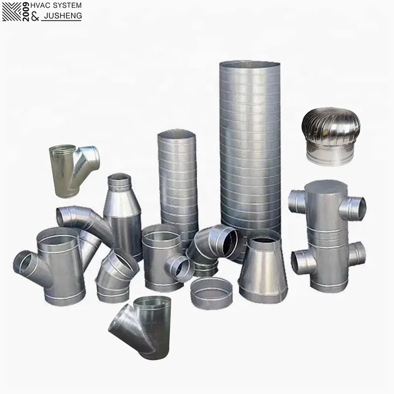 Galvanized Square Air Duct And Spiral Duct Used for Exhaust Air and Smoke