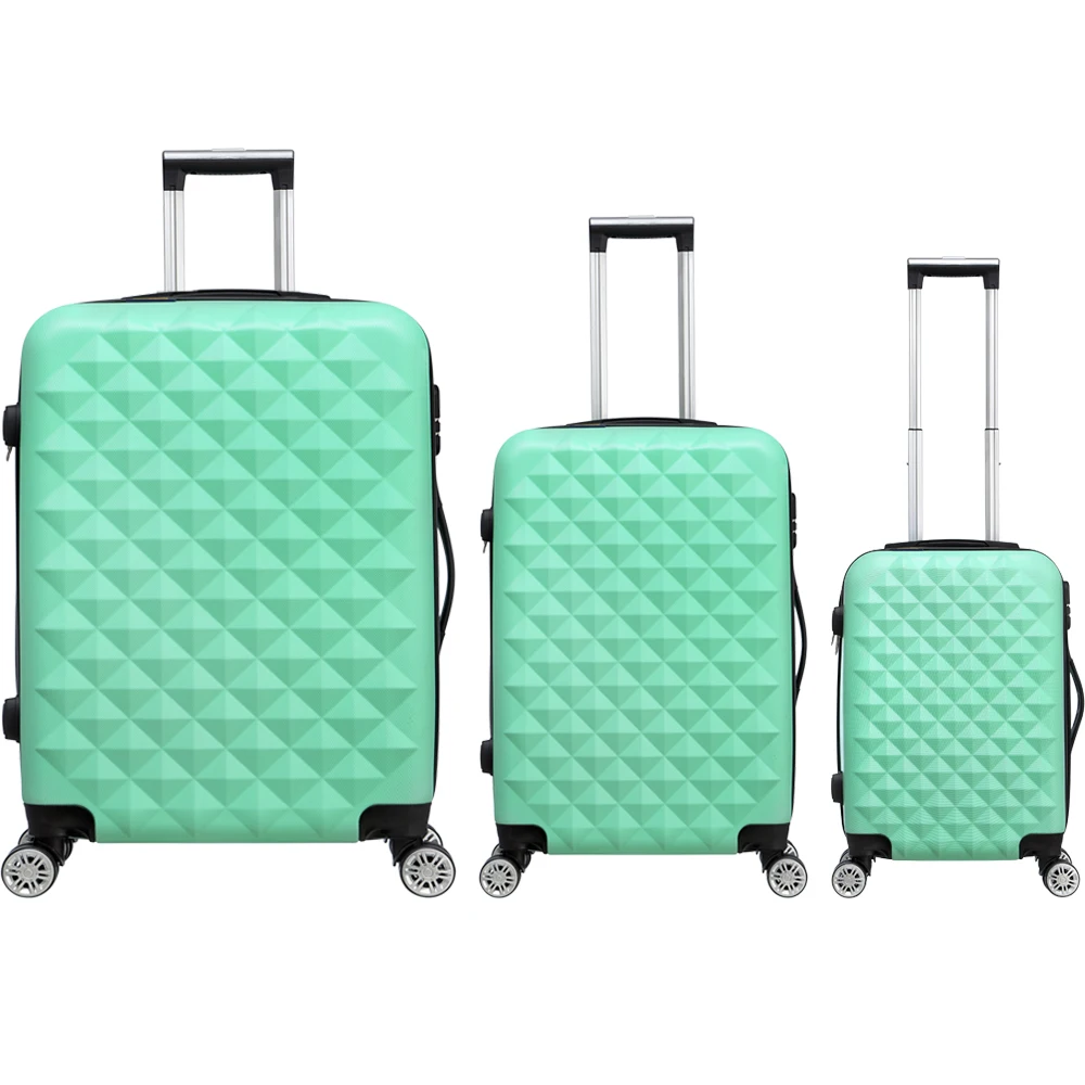 Unisex ABS Outdoor Travel Carry-On Suitcase with 4 Wheels and Spinner TSA Lock Hard PP Material