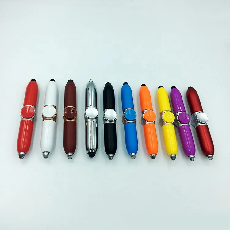 Необычный 3 в 1 новый фирменный Спиннер, фиджет-ручка с логотипом и подсветкой для спиннинга