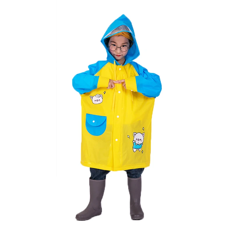 Eva Custom Cute Teenage Shop Waterproof Children Child Girls Rain Coat Raincoat For Kids