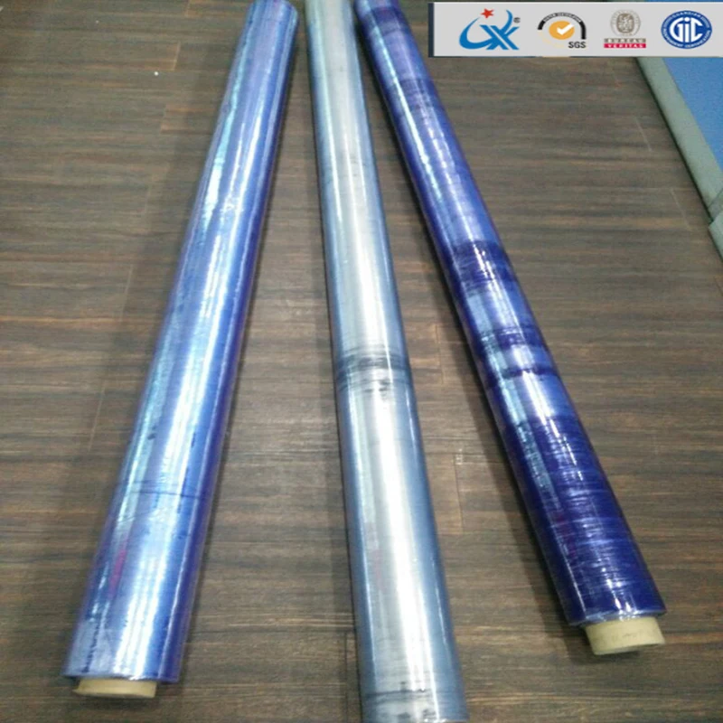
China factory plastic sheet blue soft pvc packing mattress film roll clear transparent flexible easy open pvc film for packing 