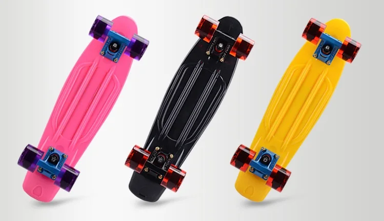 Banana board 22 inch fish board novice rider single tilt skateboard children adult brush street four wheel skateboard