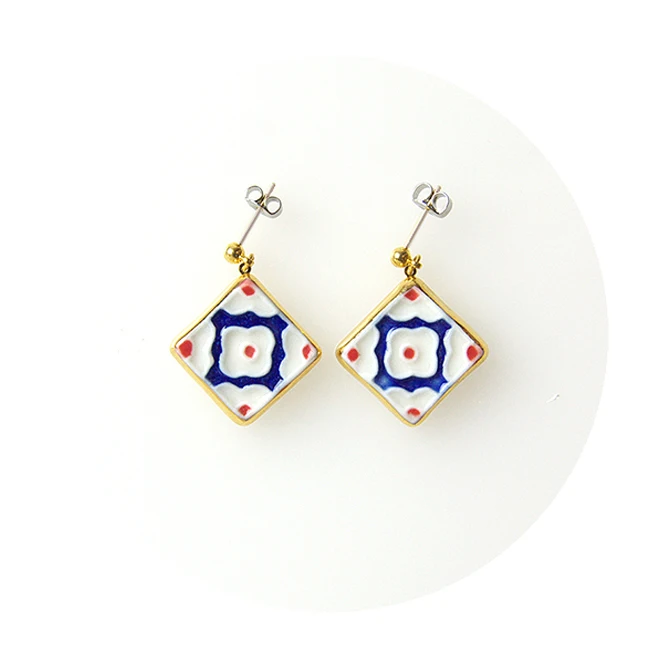 
Japanese 2020 Fashionable Drop Long Hand Made Unique Stud Earrings Women 