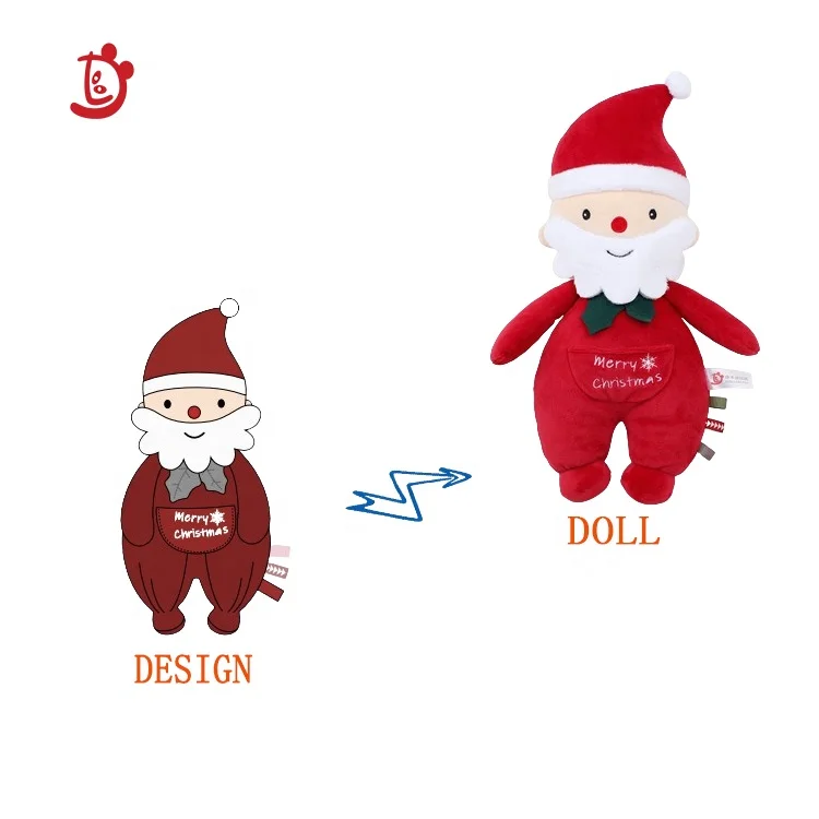Factory custom Kawaii baby plush toys Christmas style comfort toys baby toys wholesale presents for the children