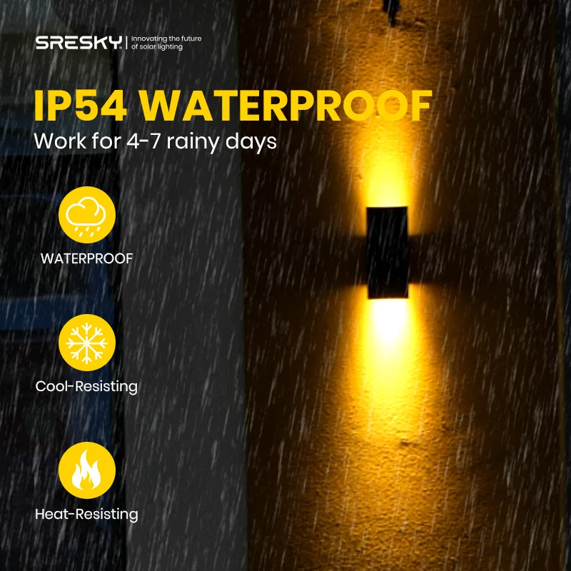 Garden solar lights outdoor Waterproof Solar panel tilt design 700lm for Yard