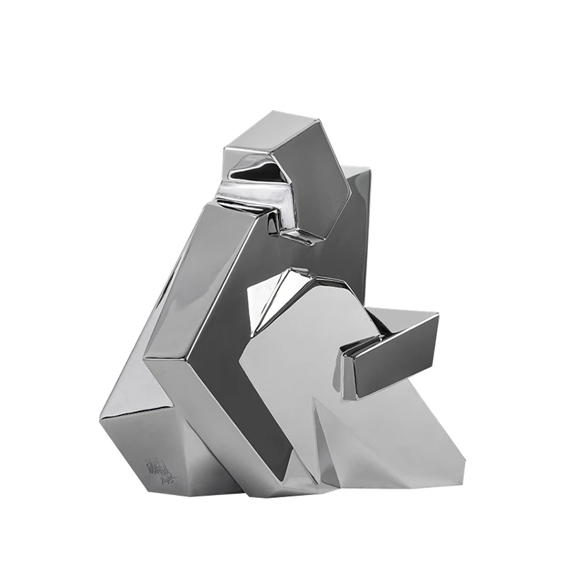 
Abstract three dimensional handicraft monkey folk gift handicraft family metal decoration 