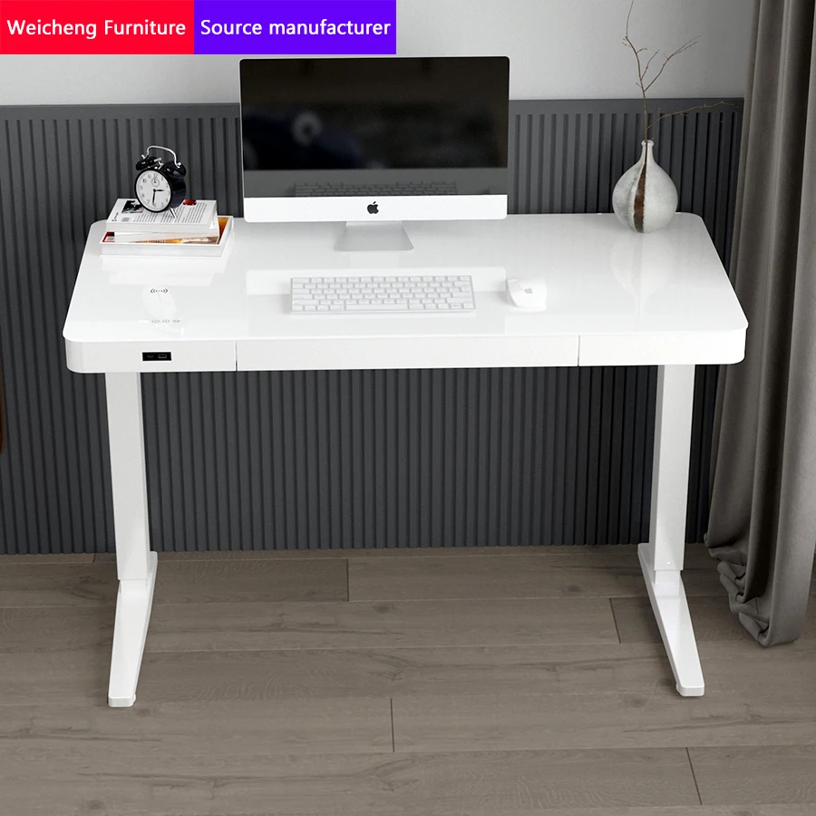 Modern Metal lacquer Computer Desk Office Furniture Dual Motor Gaming desk Electric Adjustable Standing Desk
