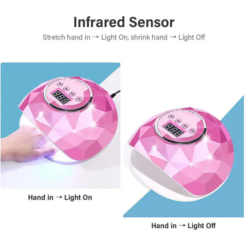 New Arrival 86W Powerful Dual Light Source Led Sun Uv Nail Lamp For Nail Salon Use