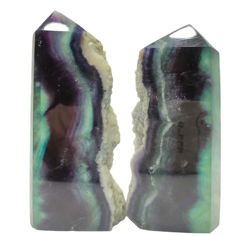 Natural Healing Fluorite Rough Tower Free Form Specimen Tower Crystal Raw Fluorite Tower